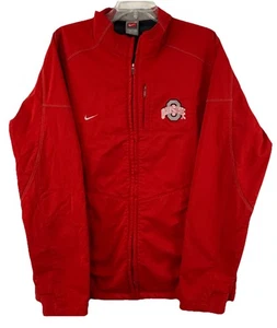 Vintage Nike Team OSU Fleece Lined Coat Mens Large Ohio State Buckeye Jacket EUC - Picture 1 of 12