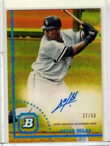 Bowman Heritage 2022 cromo Oscar Colas automático novato radiocontrol refractor dorado #37/50 - Imagen 1 de 1