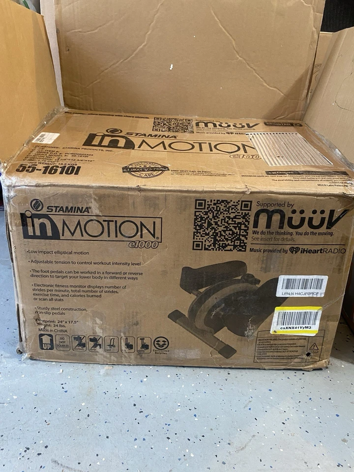 STAMINA InMOTION E1000 COMPACT ELIPTICAL MACHINE 55-1610 CARDIO NEW OPEN-BOX - Image 1 of 4