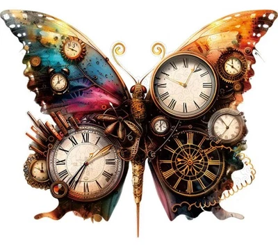 NEW SEALED BOX Quordle STEAMPUNK BUTTERFLY  jigsaw  PUZZLE  A5  shaped - Image 1 of 4