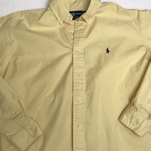 VINTAGE Ralph Lauren Blake Hemd Herren Large Gelb Oxford Button Down Langarm - Bild 1 von 5