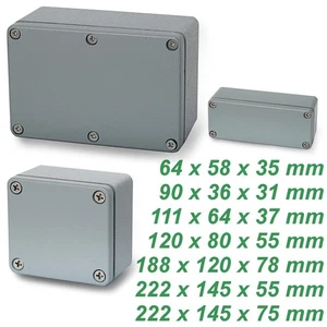 Aluminium Leergehäuse Metall Industriegehäuse IP65 IP66 Gehäuse Box Kasten Dicht - Bild 1 von 43