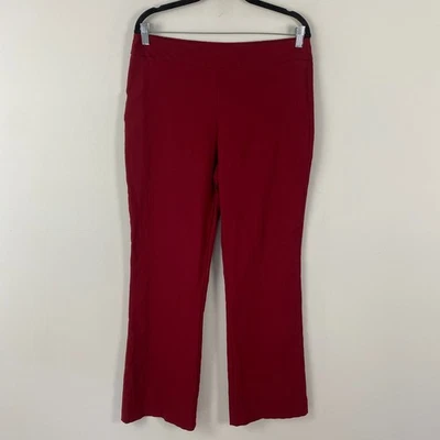 Calça Bootcut Feminina Marla Wynne 12 Vermelha Puxar Cintura Elástica - Imagem 1 de 4