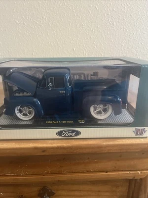 1956 FORD F-100 TRUCK BLUE 1/24 DIECAST M2 MACHINES #R134 25-05 Rare VHTF - Image 1 of 4