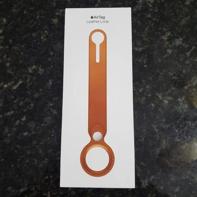 ПОДЛИННЫЙ Apple AirTag кожи петля воздуха ярлык MX4A2ZM/A - седло коричневый новый запечатанный - Изображение 1 из 4
