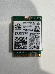 Scheda Intel Dual Band Wireless-AC 3160NGW WiFi Bluetooth 4.0 M.2 NGFF testata - Foto 1 di 2