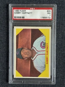 1960 FLEER BASEBALL CARD #29 GABBY HARTNETT CHICAGO CUBS PSA 7 NM - Picture 1 of 2