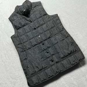 Christopher & Banks gefütterte Weste Druckknöpfe Stehkragen grau schwarz Medium - Bild 1 von 13