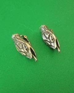 Vintage Corocraft Silver Tone Snake Clip Earrings. 1 1/2" X 1/2" - Bild 1 von 5