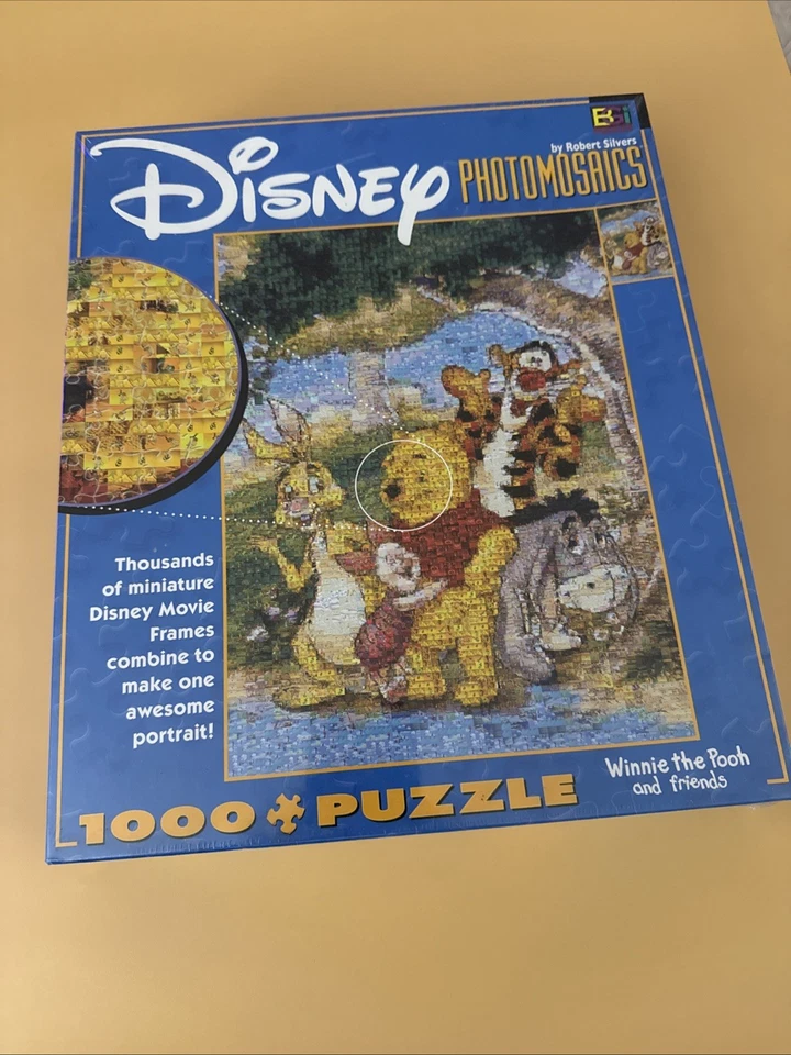 Disney Photomosaics 1000+ Piece Jigsaw Puzzle POOH & FRIENDS Robert SIlvers - Image 1 of 2