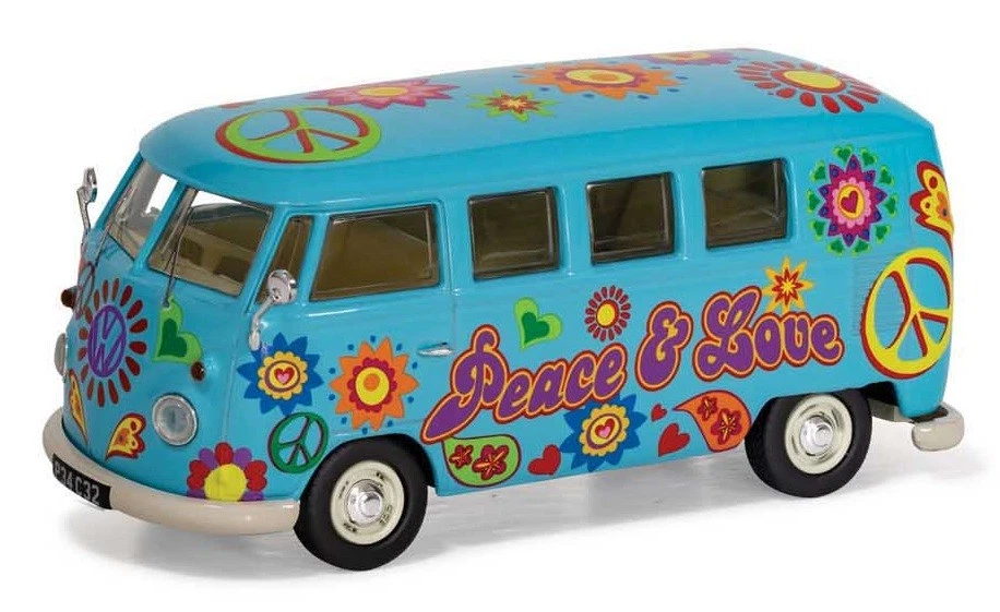 1/43 VOLKSWAGEN CAMPERVAN - PEACE LOVE AND FREEDOM - Image 1 of 1