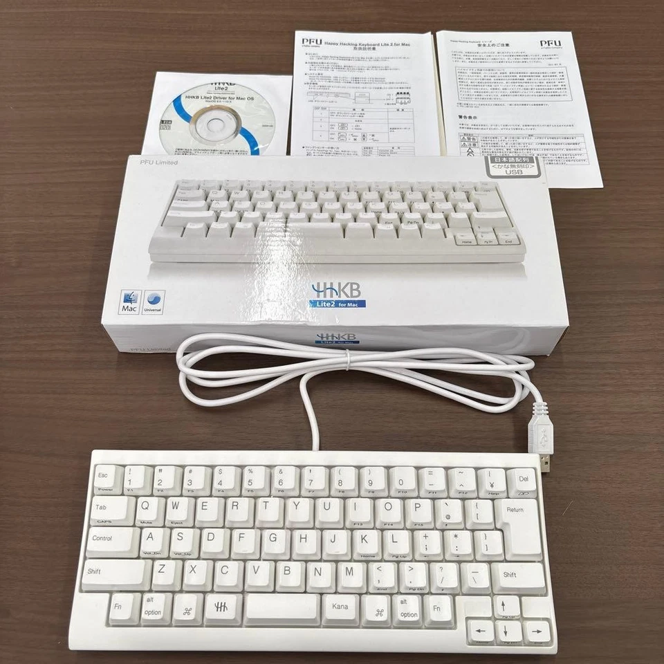 Hhkb Lite2 For Mac White Usb Keyboard Compact Silent Programmable Ideal For - Image 1 of 4