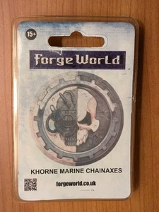 Khorne Chaos Space Marines Chainaxes warhammer 40k forge world - Picture 1 of 3