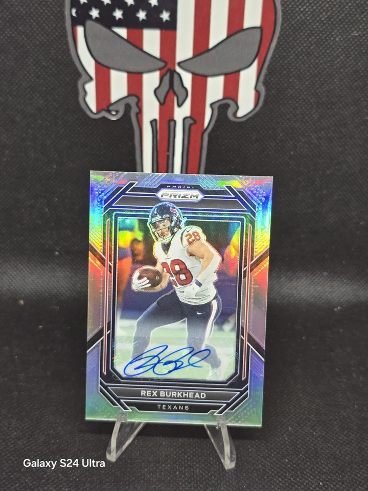 2022 Panini Prizm - Rex Burkhead #115 Silver Prizm Autograph Texans - Image 1 of 2