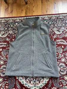 LL Bean Mountain Classic Fleece Vest Men’s Full Zip Hiking Fishing Golf Gray L - Picture 1 of 4