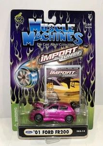 * 1:64 Diecast New Muscle Machines Import Tuners Pink ‘01 Ford FR200 #T02-14 - Picture 1 of 9