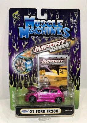 * 1:64 Diecast New Muscle Machines Import Tuners Pink ‘01 Ford FR200 #T02-14 - Image 1 of 4