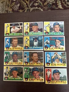 1960 Topps Baseball Lot 18 Diff ALL CUBS. Vg-Ex to Ex No creases. No mis-cuts. - Picture 1 of 4