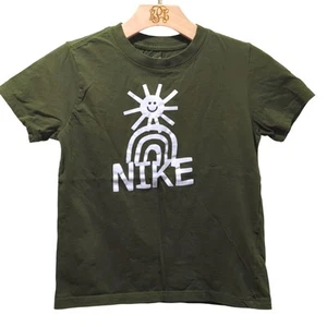 Nike Sportswear The Nike Tee Boys Size M Olive Green Sun Rainbow Kids T-Shirt - Picture 1 of 6