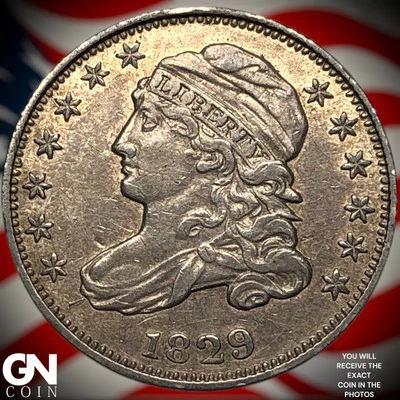 Монета номиналом 10 центов 1829 с крышкой Y9686 - Изображение 1 из 2