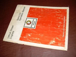 GMC DETROIT 53 SERIES DIESEL ENGINE OPERATORS PARTS MANUAL TRUCK - Picture 1 of 1