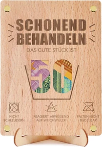 Geldgeschenke Geburtstag Holz Geburtstagskarte, 50. Geburtstag Geldgeschenke Ver - Bild 1 von 12