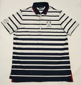 Ralph Lauren Golf Ryder Cup Men's L Polo Shirt 2016 Hazeltine Shirt Blue Stripe - Picture 1 of 10