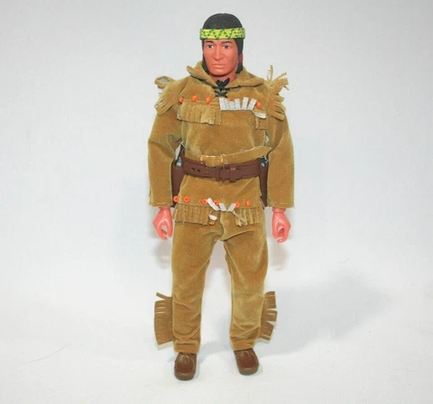 The Lone Ranger Vintage TONTO Figure EX+ 10" Inch w/ Both Guns Headband Gabriel Cover