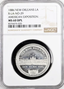 1886 North South Central American Expo Medal - New Orleans, LA, MS60 DPL - Token - Picture 1 of 8