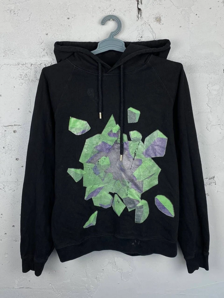 CHRISTOPHER KANE Sudadera con Capucha Negra Avant Garde Estampado Asimétrico Talla M Foto 1 de 1