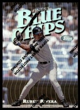 1996 Topps Finest Blue Chips Refractor Ruben Rivera A10 New York Yankees #280