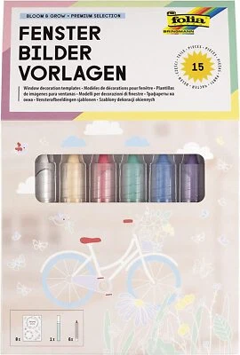 folia 39239 Premium Fensterbilder Vorlagen Bloom & Grow 8 Designs Blumen Ostern - Bild 1 von 4