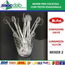 Mixer Per Cocktail Con Testa Esagonale 15,5 Cm Conf - 250 Mixer 2 in Plastica