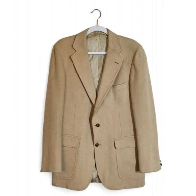 Men's Vintage Chaps by Ralph Lauren tan 100% woven camel hair sport coat 41R - Image 1 of 4