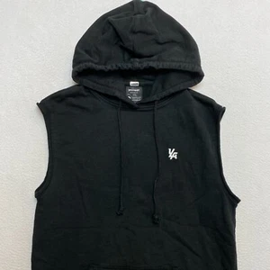 Young La Hoodie Men's Black Sleeveless Pullover Active Sweatshirt Gym Casual - Picture 1 of 11