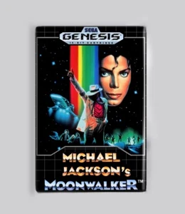 IMÁN NEVERA MICHAEL JACKSON'S MOONWALKER / SEGA GENESIS 2"" x 3"" (juego vintage - Imagen 1 de 3