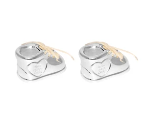 Silver Plated Baby Tooth Box Set Hair Box Christening Gift + Engraving - Picture 1 of 13
