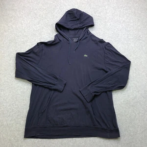 Lacoste Hoodie Men's 4XL Blue Pullover Drawstring Lightweight Embroidered Logo - Picture 1 of 12