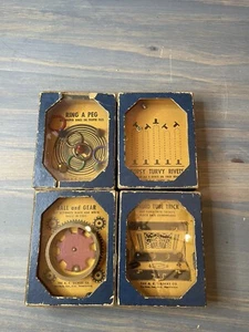 4 C.1940 A.C. Gilbert Co. Games ~ Topsy Turvy Rivets, Radio Tubes, Ring/peg, Bal - Picture 1 of 16