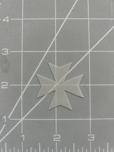 190 Micron Mylar Negro Invertido Templario Maltés Números de Cruz 40K Plantilla de Tanque - Imagen 1 de 1