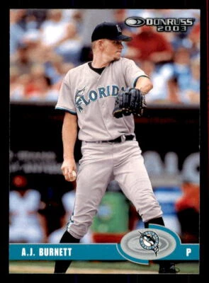 2003 Donruss  #283 A.J. Burnett Florida Marlins - Image 1 of 2