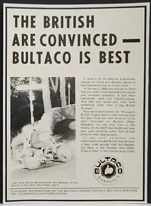1972 Stampa moto Bultaco Matador Ad Juan Soler Isola di Man ISDT - Foto 1 di 1