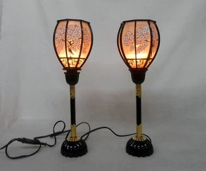 #12 Paar japanische Vintage Lampe BONBORI 39 cm für Hina Puppe - Bild 1 von 8