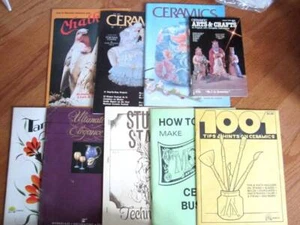 Vintage 1990 Ceramic Magazines lot of 9 books magazines on ceramics and learning - Imagen 1 de 3