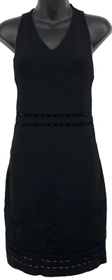 Nuevo Vestido Rebeccca Minkoff Negro Carly Talla Grande L Bodycon Funda Tejido Mujeres Foto 1 de 4