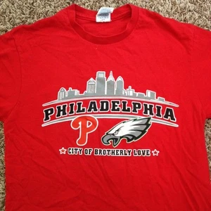 Philadelphia Phillies & Eagles City of Brotherly Love XS Shirt - Extra Small Tee - Picture 1 of 2