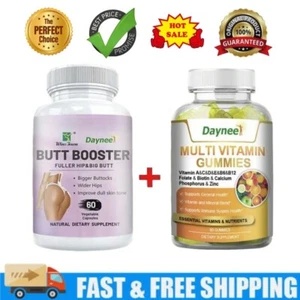 1 bottle of female buttock enlargement tablets+1 bottle of multivitamin gummies - Picture 1 of 12