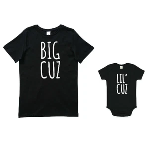 Big Cuz Lil' Cuz Set, Matching Cousin T-Shirts, Pregnancy Announcement Shirts - Picture 1 of 5