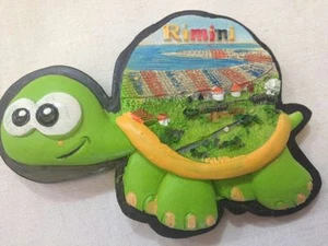 Souvenir Kühlschrankmagnet Italia Italien - Rimini in Schildkröte - Brandneu - Bild 1 von 1