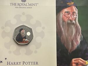 Royal Mint! Harry Potter Coin series - Color Dumbledore 50p BU Coin #3 of 4